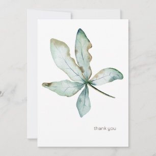 Carte De Remerciements Simple vert tropical Custom Seafoam 5x7