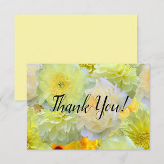 Carte De Remerciements Simple Yellow Floral Thank You