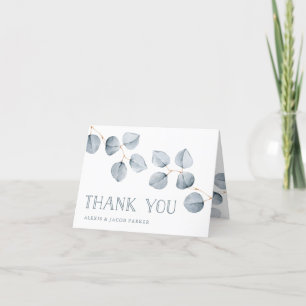 Carte De Remerciements Simplicité de l'eucalyptus   Mariage