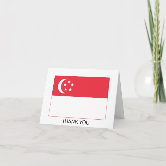 Carte De Remerciements Singapore Flag (Devant)