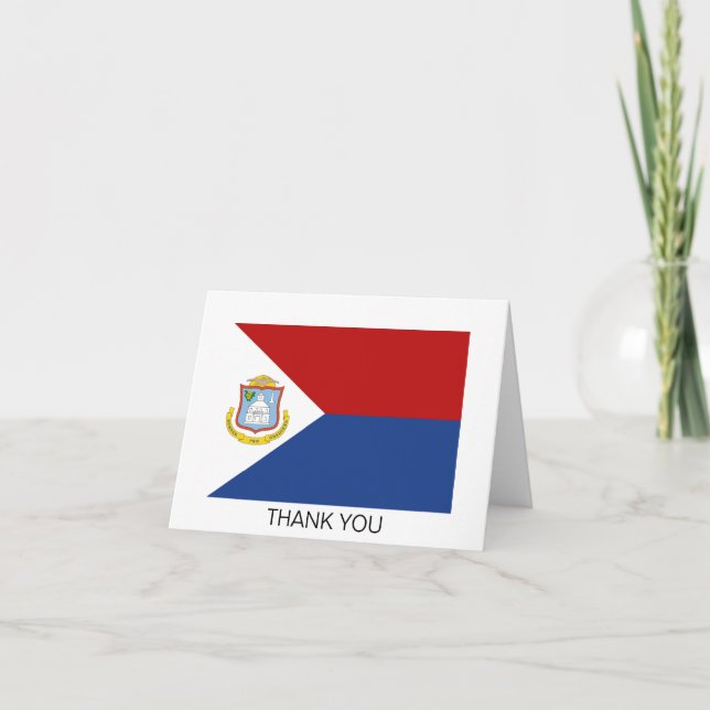 Carte De Remerciements Sint Maarten Flag (Devant)
