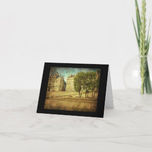 Carte De Remerciements Sitting along the Seine with Kristin