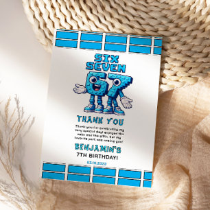 Carte De Remerciements Six Seven Meme 7e Anniversaire   Drôle Tendance