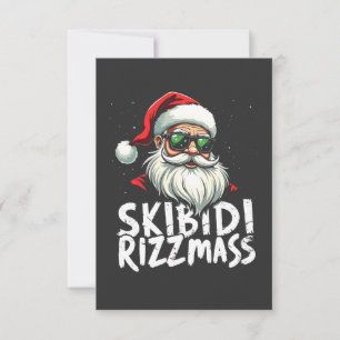 Carte De Remerciements Skibidi Rizzmas Drôle Gen Alpha Argot Noël