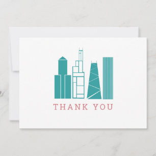 Carte de remerciements Skyline de Chicago