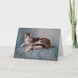 Carte De Remerciements Sleepy Kitten par Henriette Ronner-Knip