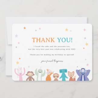 Carte De Remerciements Slumberkins Personnage Anniversaire