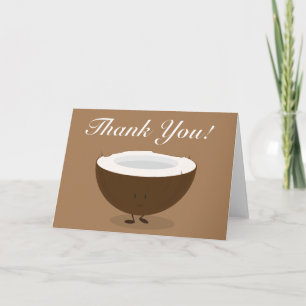 Carte De Remerciements Smiling Coconut thank you