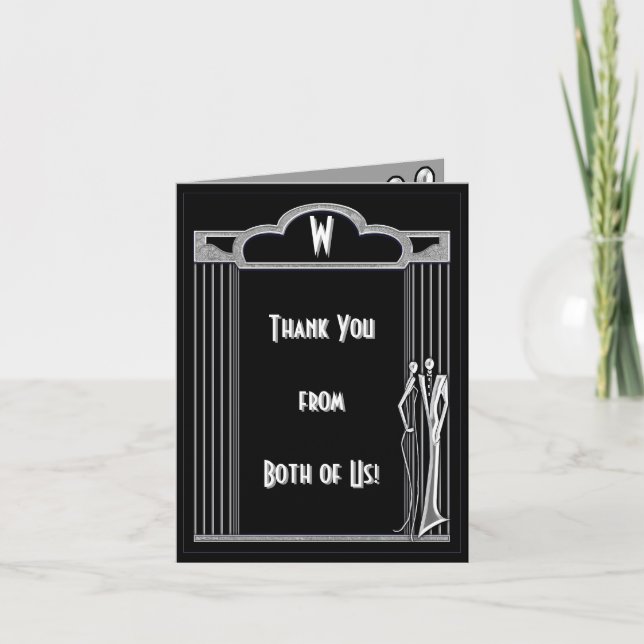 Carte De Remerciements Smoking - Remerciement de mariage de tous les deux (Devant)