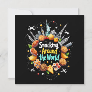 Carte De Remerciements Snacking Autour Du Monde Fast Food Travel Travele