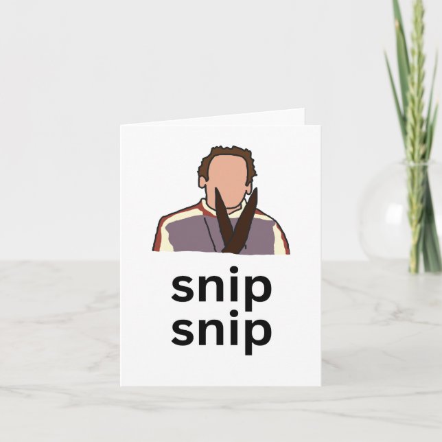 Carte De Remerciements Snip Snip - Félicitations pour la Vasectomie / Bie (Devant)