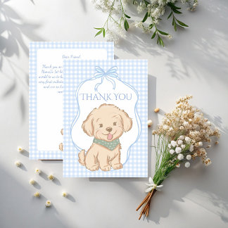 Carte De Remerciements Snips, Snails, and Puppy Dog Tails vintage party