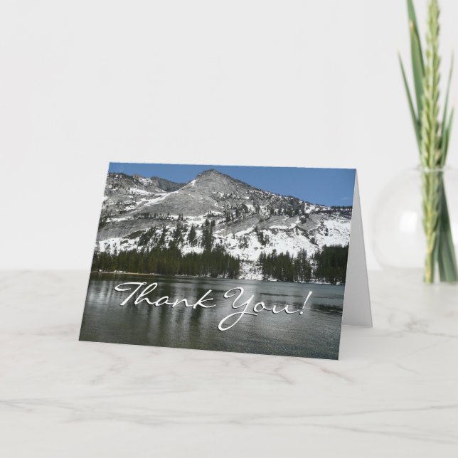 Carte De Remerciements Snowy Tenaya Lake Yosemite National Park Photo (Devant)