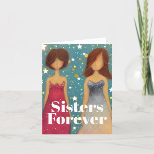 Carte De Remerciements Soeurs pour toujours