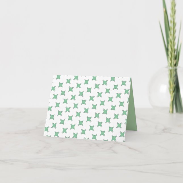 Carte De Remerciements Soft Mint Cross-Star Pattern Thank You Card (Devant)