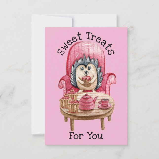 Carte De Remerciements Soins sucrés pour vous - Porcupine Valentine Card (Devant)