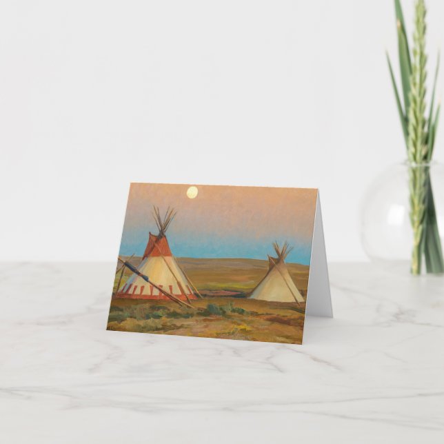 Carte De Remerciements Soirée sur la réserve Blackfoot de Dixon (Devant)