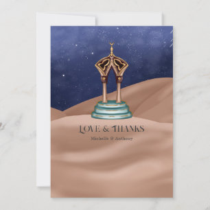 Carte De Remerciements Soirée Thème des Mille et Une Nuits