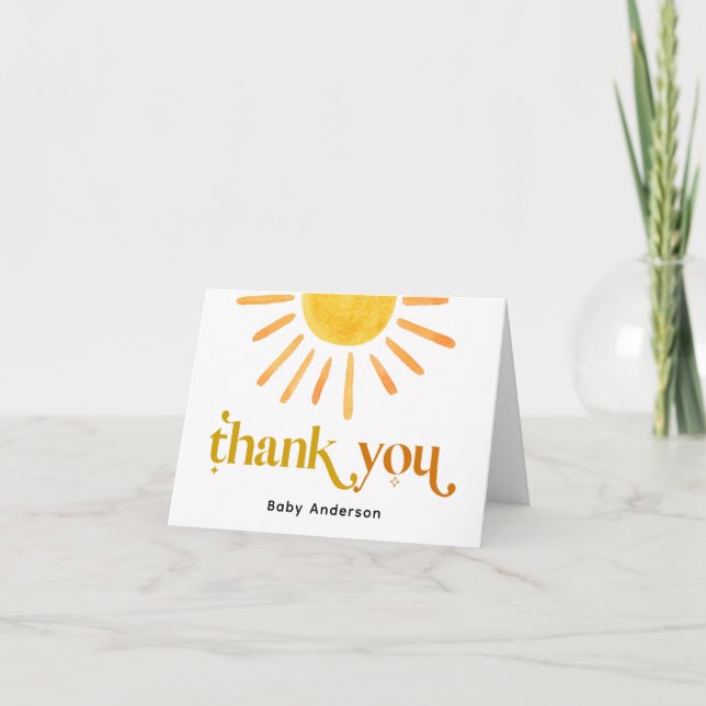 Carte de remerciements solaire (Devant)