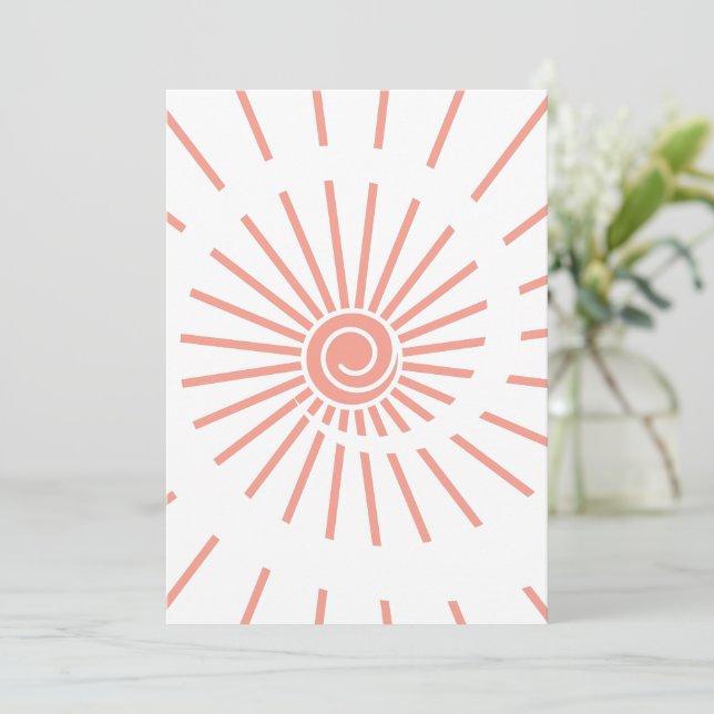 Carte De Remerciements Soleil 10 (Debout devant)
