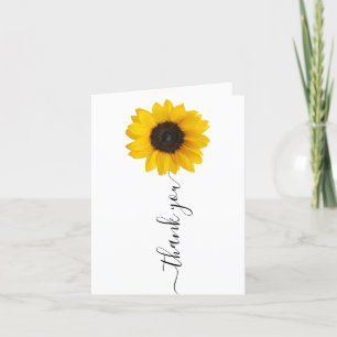 Carte De Remerciements Soleil brillant   Lettre main