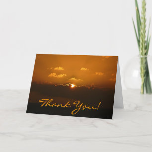 Carte De Remerciements Soleil derrière les nuages
