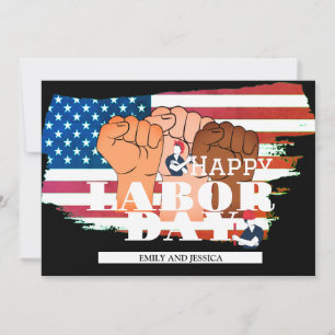 Carte De Remerciements Solidarité Travailleur Joyeux Fête du Travail USA 