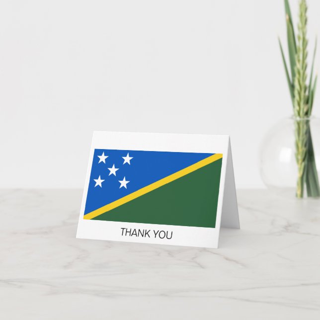 Carte De Remerciements Solomon Islands Flag (Devant)