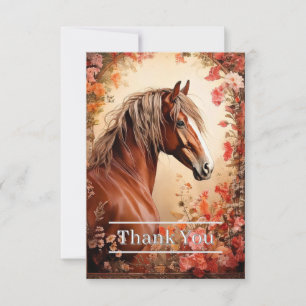 Carte De Remerciements Sorrel Horse