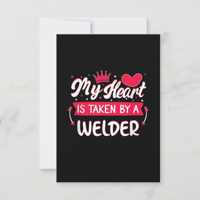 Carte De Remerciements Soudeur-cadeau Valentines Journée amusante pour le (Devant)