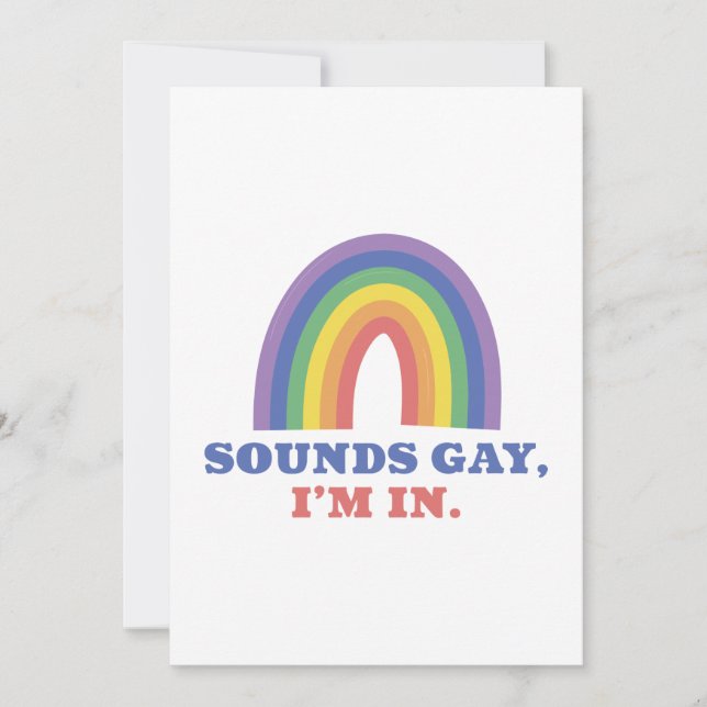 Carte De Remerciements Sounds Gay I'm In (Devant)