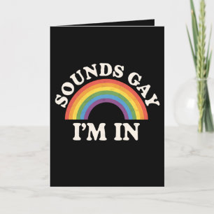 Carte De Remerciements Sounds Gay I'm In Funny LGBTQ Pride Arc-en-ciel