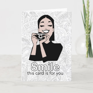 Carte De Remerciements Souriez, je pense à vous