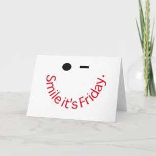 Carte De Remerciements Sourire c'est vendredi