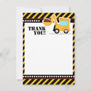 Carte De Remerciements SOUS CONSTRUCTION Remerciements Notes