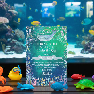 Carte De Remerciements Sous la mer Baby shower à thème océanique