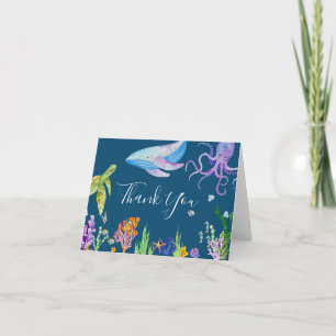 Carte De Remerciements Sous le Baby shower marin