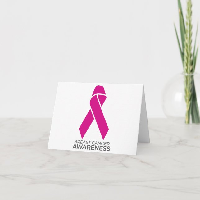 Carte De Remerciements Soutien à la sensibilisation au cancer du sein Rub (Devant)