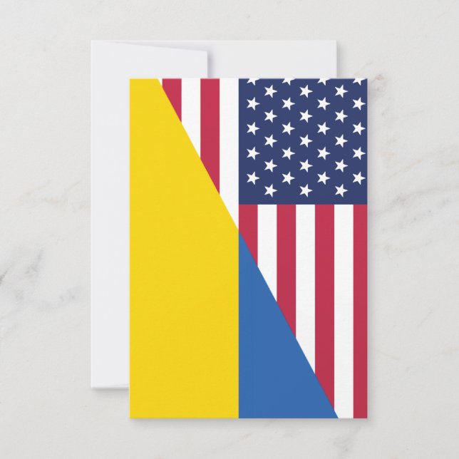 Carte De Remerciements Soutien américain à l'Ukraine Sherpa Blanket (Devant)