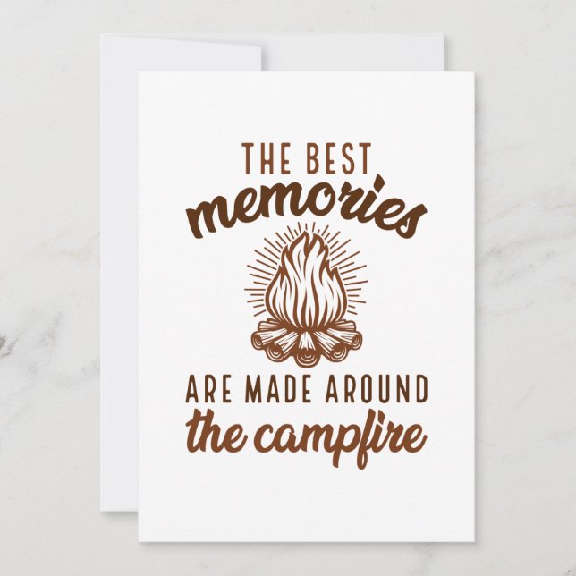 Carte De Remerciements Souvenirs de feu de camp (Devant)