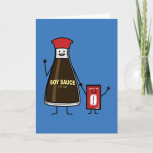 Carte De Remerciements Soy Sauce Bouteille Paquet enfant condiment enfant