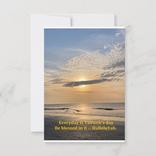 Carte De Remerciements Soyez béni tous les jours ! HalleluYah (Devant)
