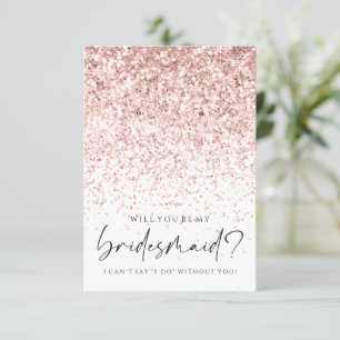 Carte De Remerciements Soyez Mon Porte-Parties scintillant Rose Serveuse