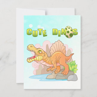Carte De Remerciements spinosaure de dinosaure mignon