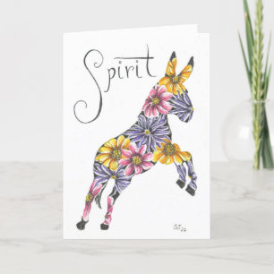 Carte De Remerciements Spirit Floral Jumping Mule par Sherry Jarvis 