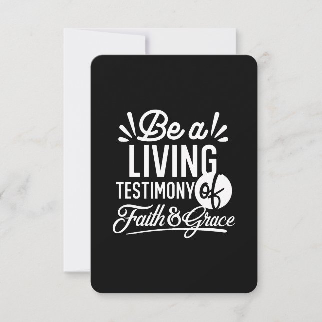 Carte De Remerciements Spiritual Living Testimony Faith and Grace Quote (Devant)