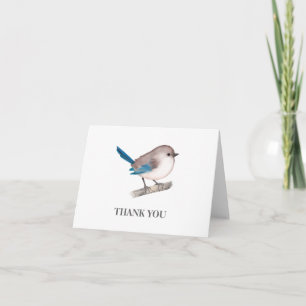 Carte De Remerciements Splendid Fairy Wren Bird on Branch