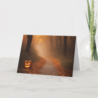 Carte De Remerciements Spooky Halloween Woods