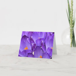 Carte De Remerciements Spring Crocus Flower Photography