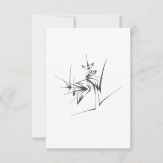Carte De Remerciements Sprite Black White Abstract Tribal Tattoo Art